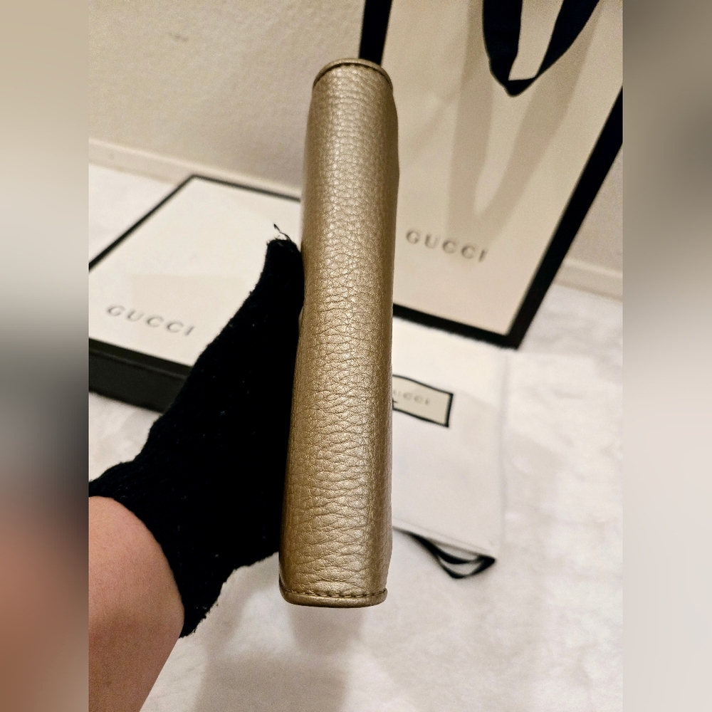 Gucci Metallic Cellarius Calfskin 1973 Continental Wallet - Picture 6 of 16